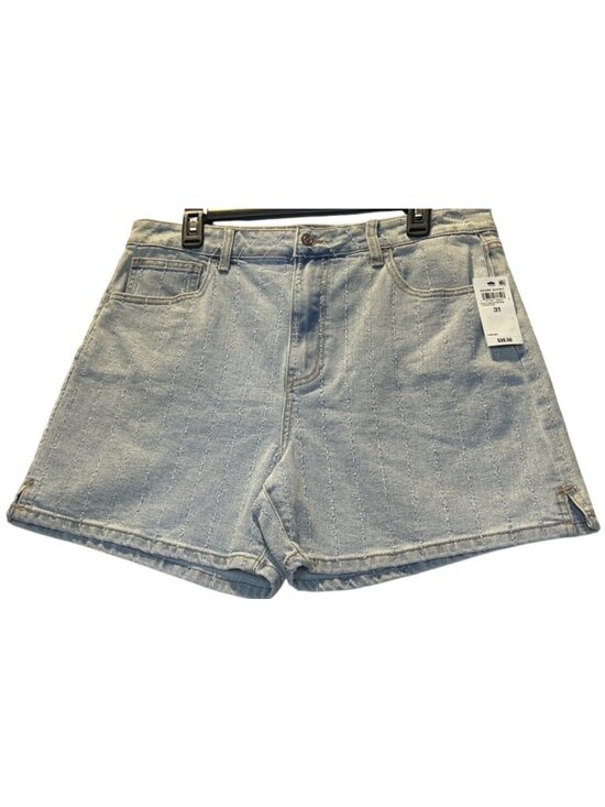 And Now This Pants - And Now This Womens Size 31 Relaxed Fit Bermuda Light Wash Striped Denim
